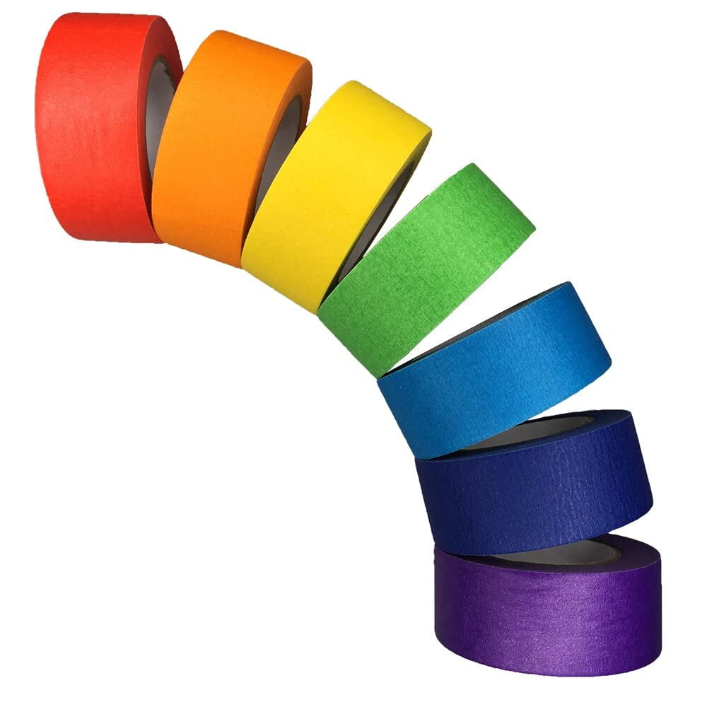 Colored Masking Tape Colored Painters Tape Adhesive Tape Textured Paper Rolls Teacher Tape Lab Labeling Drafting Craft Colored Tape