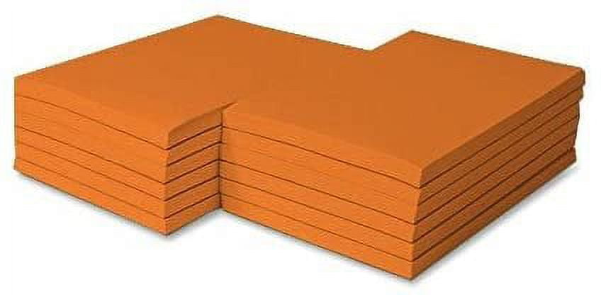 Colored Memo Note Pads Glued on Top - Size 4 X 6 | 100 Sheets Per Pad | 5 Scrach Pads Per Pack | Orange