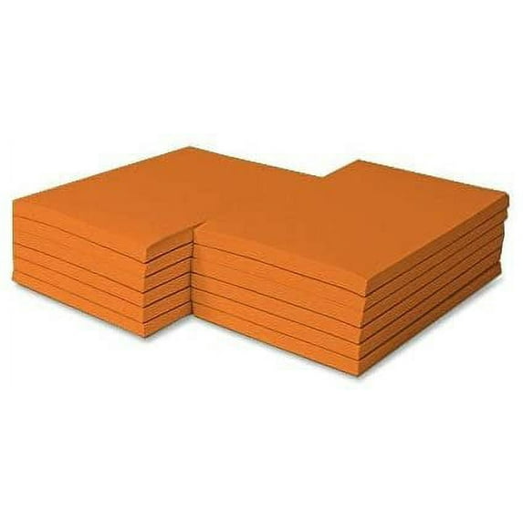 Colored Memo Note Pads Glued on Top - Size 4 X 6 | 100 Sheets Per Pad | 5 Scrach Pads Per Pack | Orange