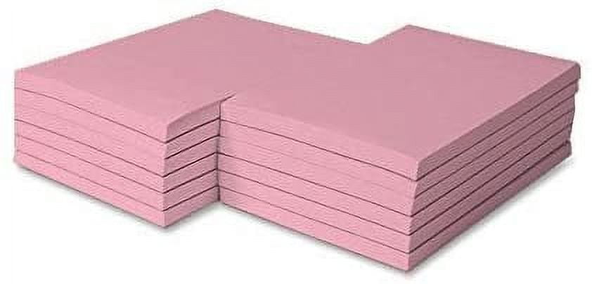 Colored Memo Note Pads Glued on Top - Size 4 X 6 | 100 Sheets Per Pad | 5 Scrach Pads Per Pack | Pink