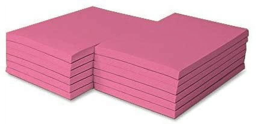 Colored Memo Note Pads Glued on Top - Size 4 X 6 | 100 Sheets Per Pad | 5 Scrach Pads Per Pack | Ultra Fuschia/Hot Pink