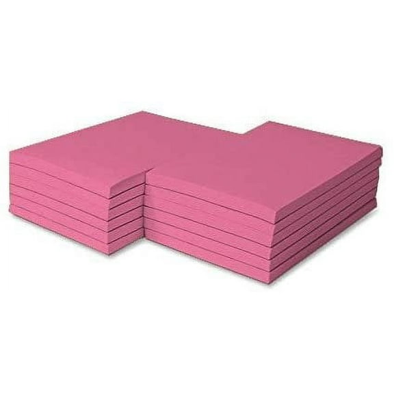 Colored Memo Note Pads Glued on Top - Size 4 X 6 | 100 Sheets Per Pad | 5 Scrach Pads Per Pack | Ultra Fuschia/Hot Pink