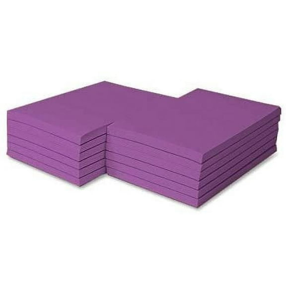 Colored Memo Note Pads Glued on Top - Size 4 X 6 | 100 Sheets Per Pad | 5 Scrach Pads Per Pack | Violet