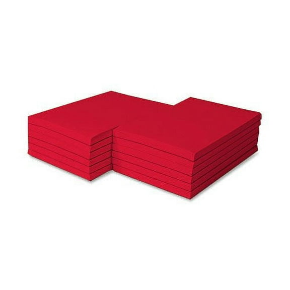 Colored Memo Note Pads - Red - Size 8.5 x 5.5" - 100 Sheets Per Pad, 5 Scratch Pads Per Pack