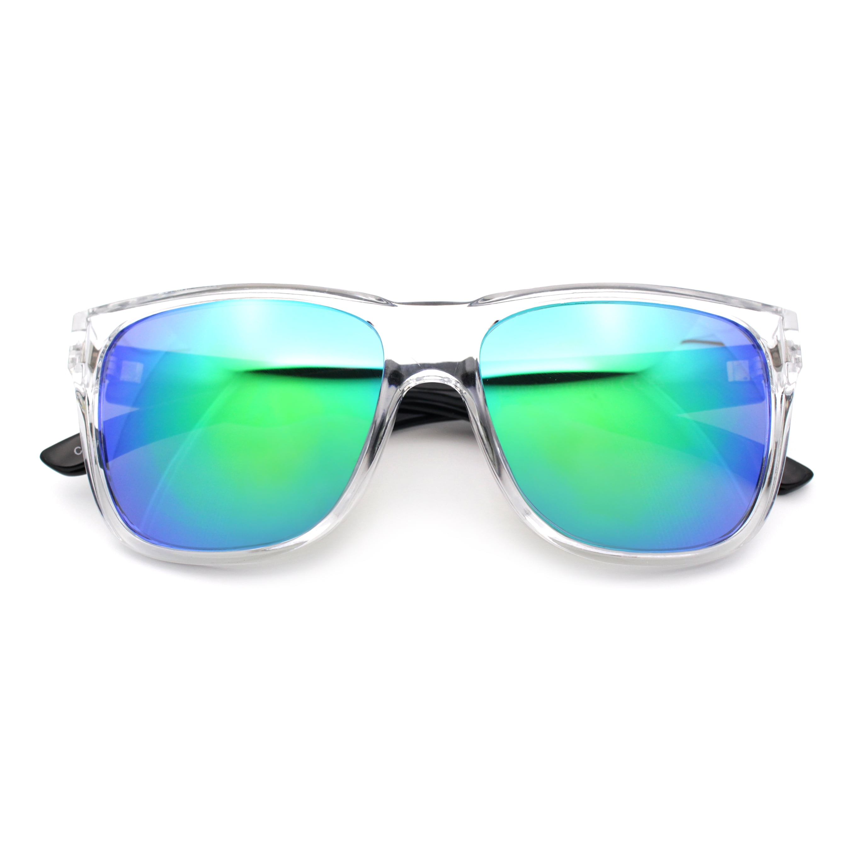Oversized Horned Rim Sunglasses with UV400 Protection 