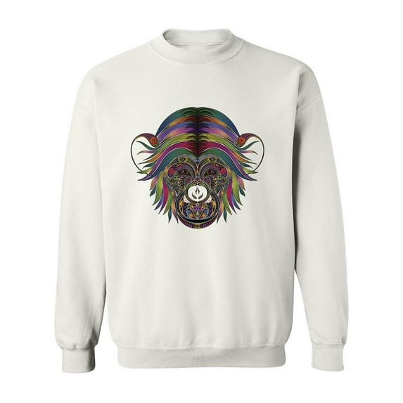 Colored Monkey. Sweatshirt Men -Image by Shutterstock, Male 3X-Large