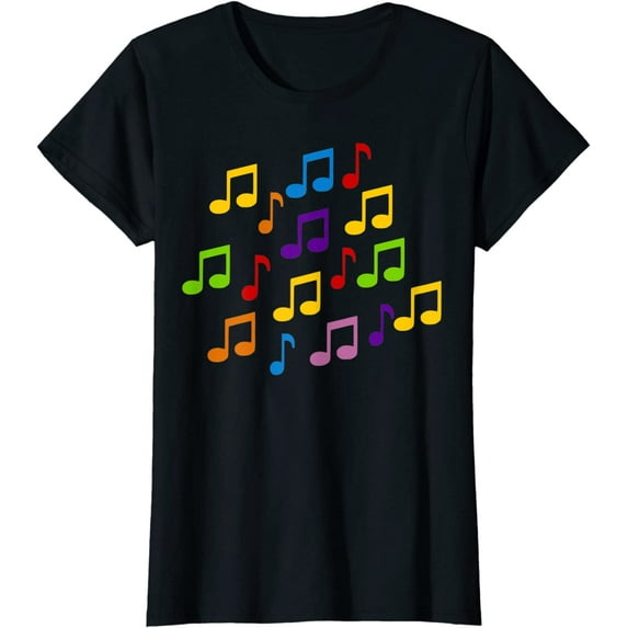 Colored Music Notes T-Shirt