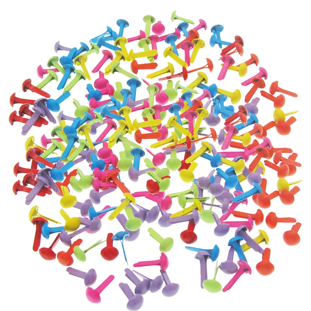 Colored Nails Brads for Kids Arts and Crafts Paper Fasteners Pastel