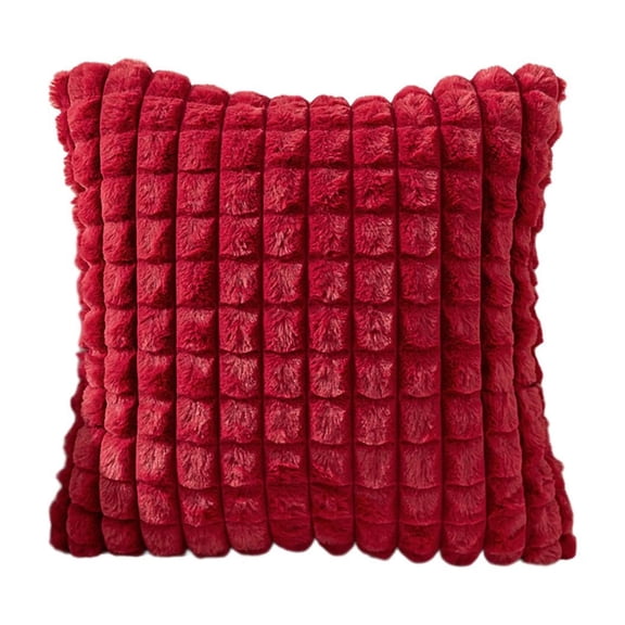 Colored New Year Plushie Cushion Sleeve Warm and Skin Friendly Comfortable Pillowcase Pillow Covers 1PC