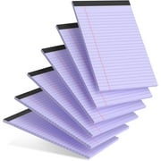 Colored Note Pads 5x8 College Ruled Small Legal Pads Paper Notepads 5 Pack Study Back Writing Pads 5 x 8 Paper Pads Perforated Narrow Ruled Pads of Paper