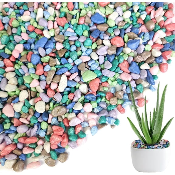 Colored Pea Gravel, Indoor Plants Succulent Cactus Topper Dressing Pebbles Fairy Garden Terrarium,Polished Mini Stones 3-5mm for Aquarium Fish Tank,Vase Filler,Resin Arts Crafts,0.88 LB