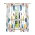 thumbnail image 1 of Colored Pebbles Semi Sheer Curtains for Living Room Bedroom Set of 2 Insulated Window Drapes, 1 of 6