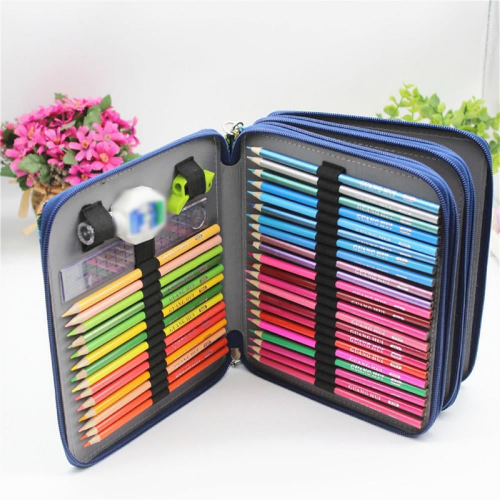 Portable Colored Pencil Case 480 Slots Pencil Case Or 320 Gel Pen Case  Organizer With Strap For Student Or Artist