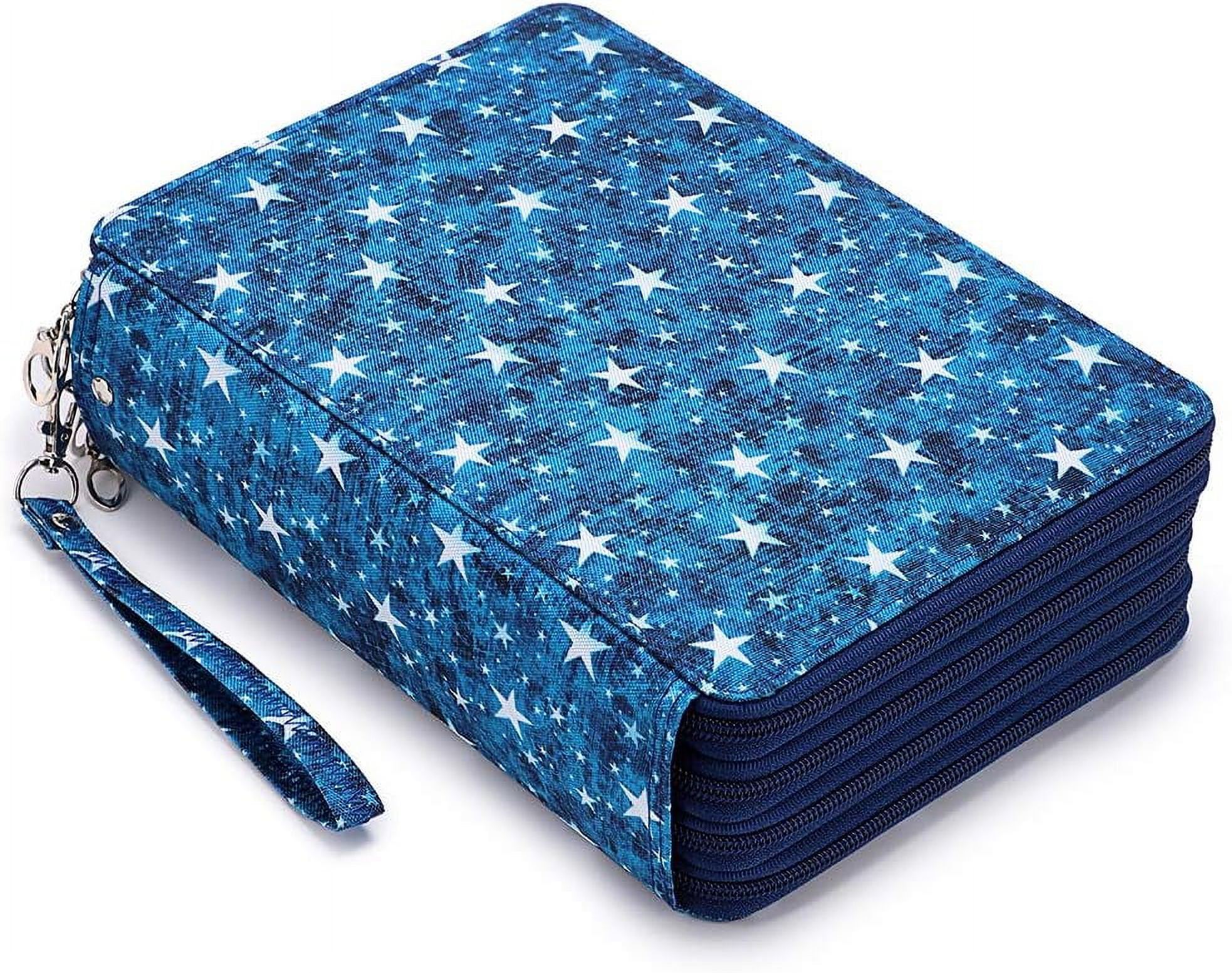 Colored Pencil Case-200-slot Pen Holder Pencil Case Large Capacity Pencil Storage Box with Handle with Convenient Colored Pencil Case Pencil Case Storage Box