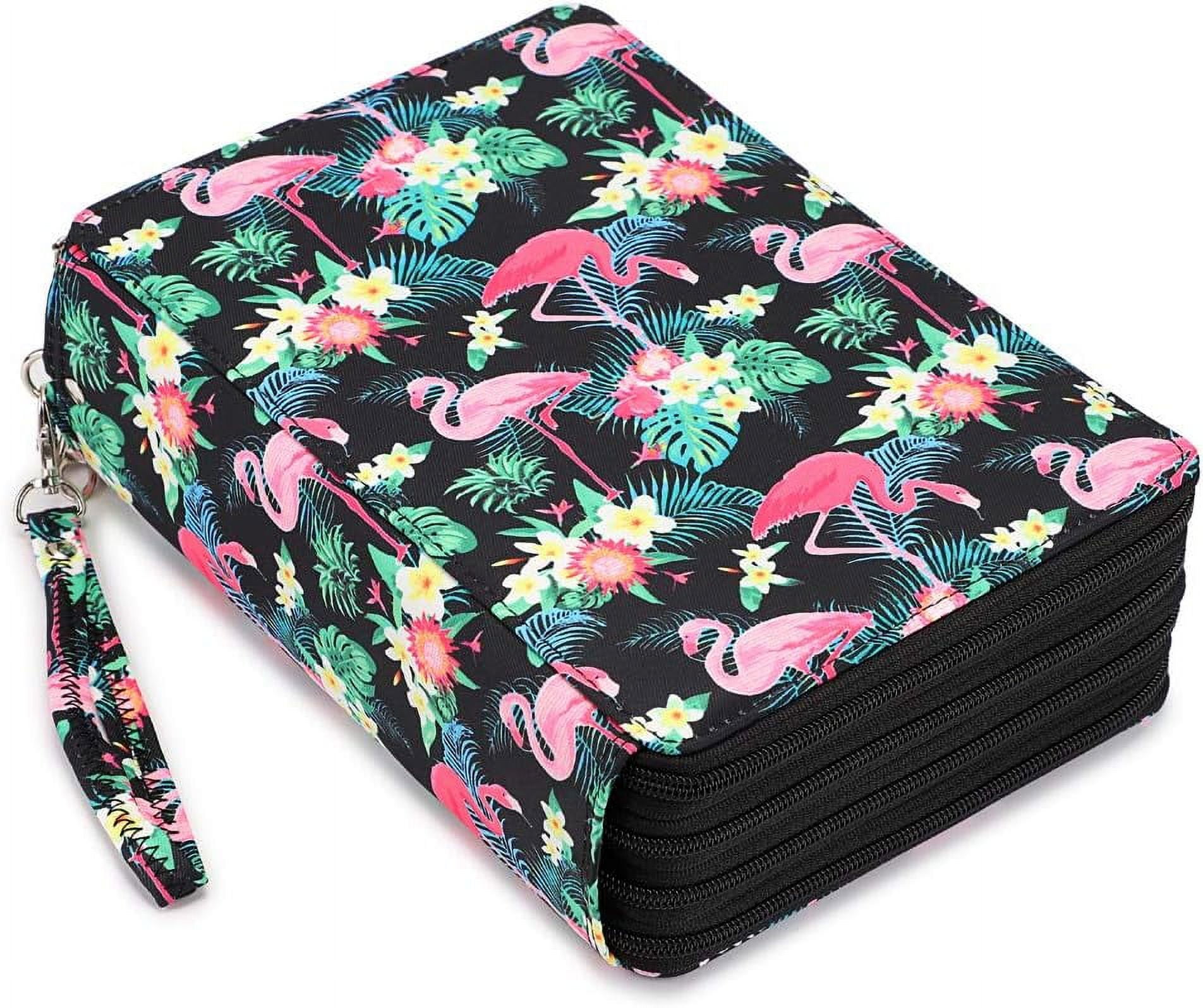 Colored Pencil Case-200-slot Pen Holder Pencil Case Large Capacity Pencil Storage Box with Handle with Convenient Colored Pencil Case