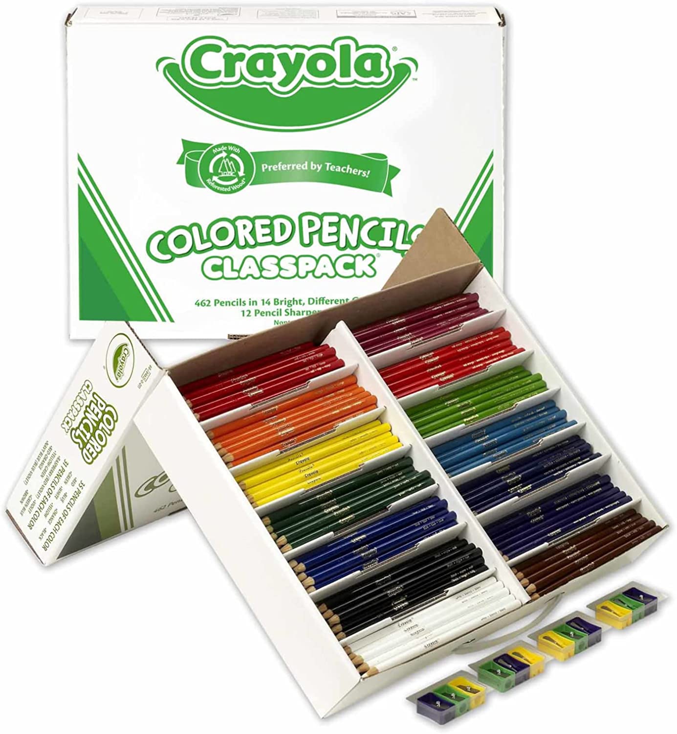 Colored Pencil Classpack (462ct), Bulk Colored Pencils, 14 Assorted