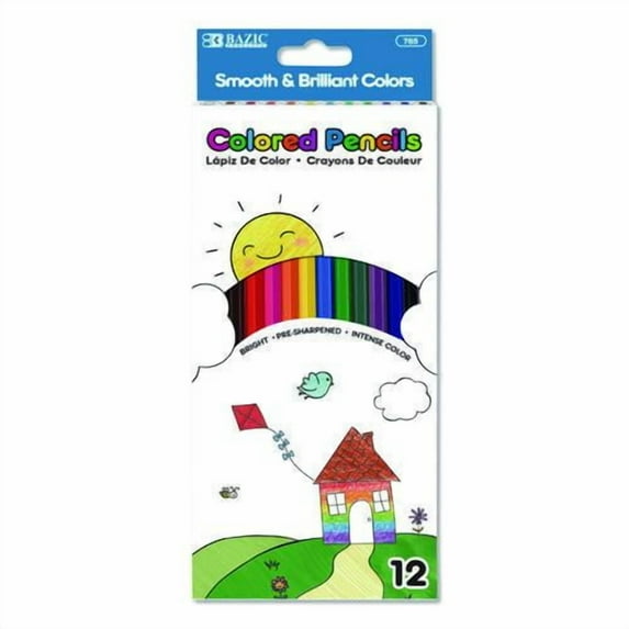 Colored Pencil Set, 3 mm, Assorted Lead and Barrel Colors, 12/Set | Bundle of 2