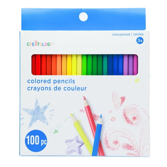 Colored Pencil Set by Creatology – Assorted Colors - Pre-Sharpened for Drawing & Coloring - Ideal for Kids' Crafts & Art Projects - 8 Pack