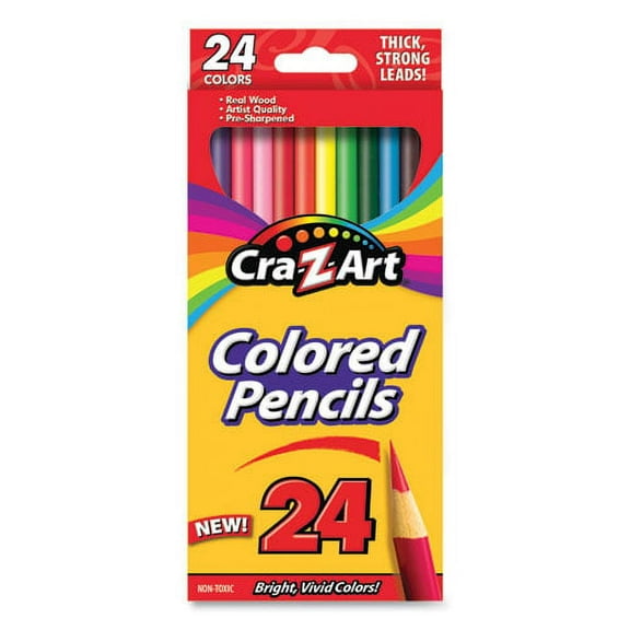Colored Pencils, 24 Assorted Lead/Barrel Colors, 24/Pack | Bundle of 5 Packs
