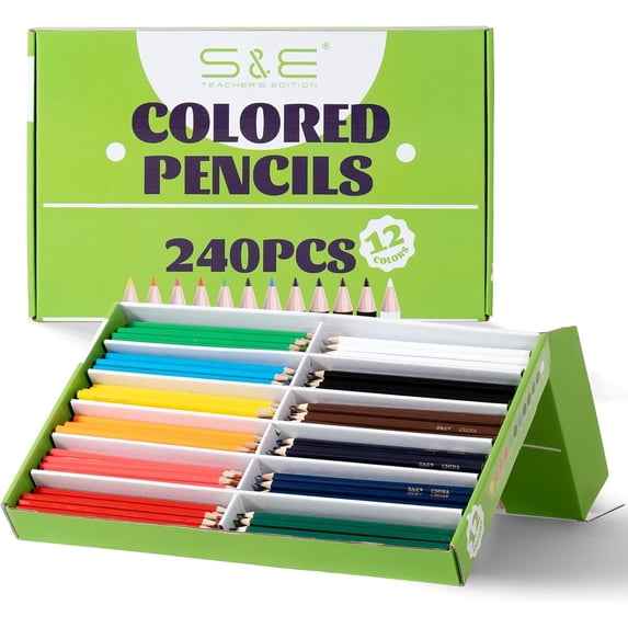 Colored Pencils 240Pcs,Coloring Set Drawing for Sketch, Woodcase Lead ...