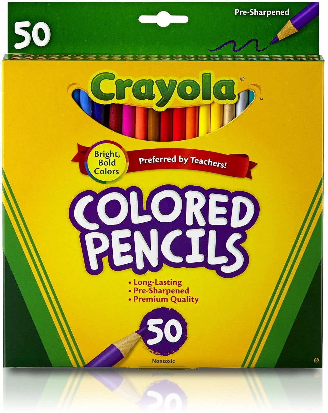 Colored Pencils, Assorted Colors 50 Count (Pack Of 4)