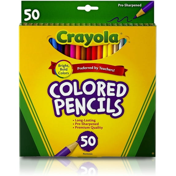 Colored Pencils, Assorted Colors 50 Count (Pack Of 4)
