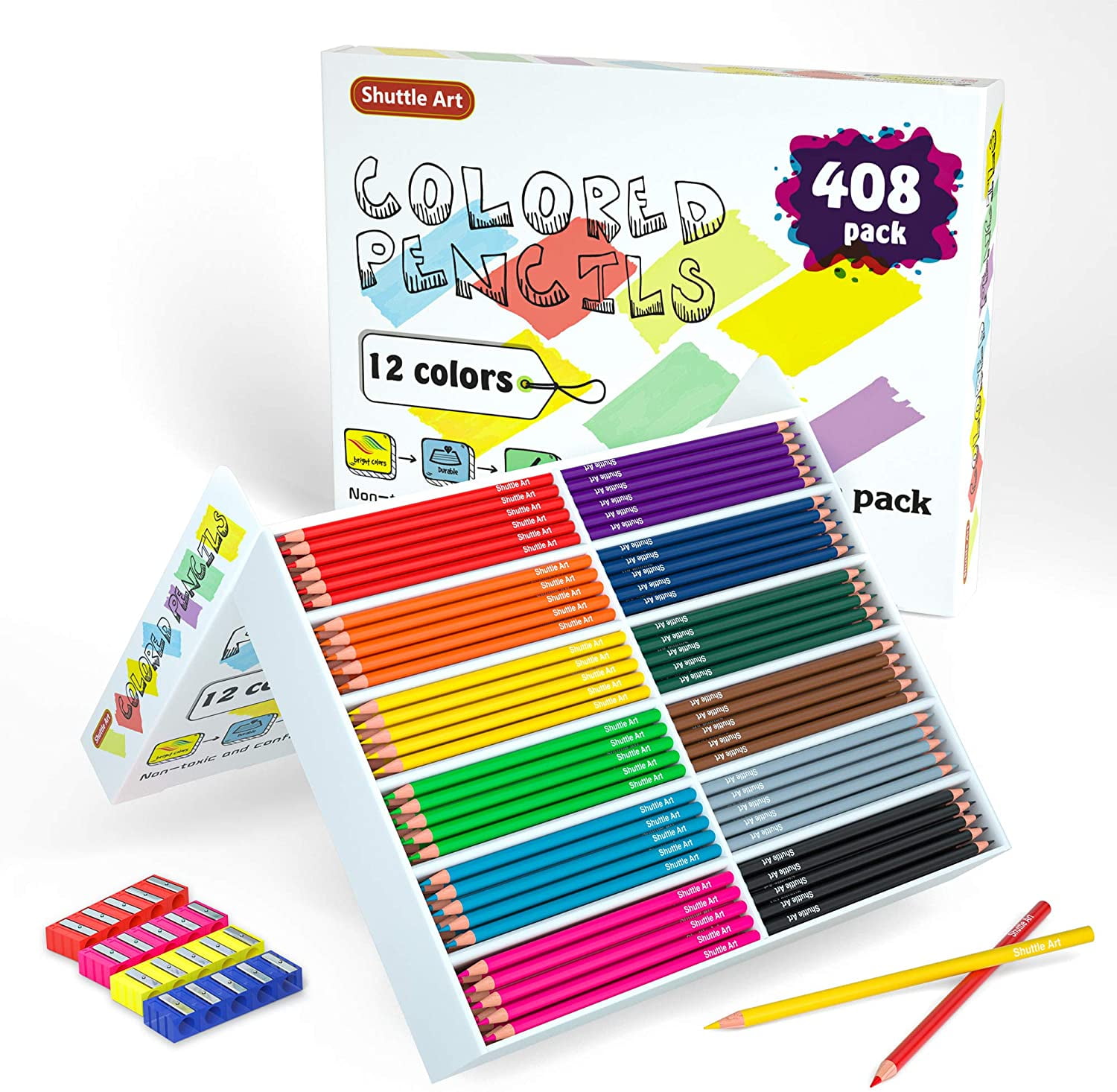Art Case Coloring Set 140 Ct Bulk Markers Crayons Colored Pencils