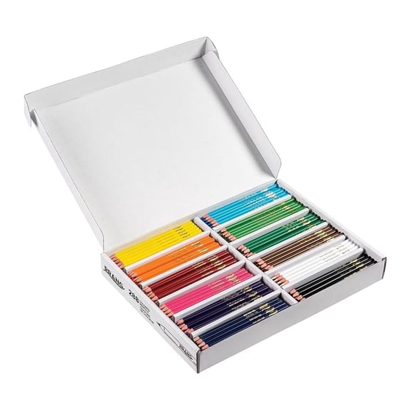 Colored Pencils Classroom Pack, Assorted Colors, 3.3 mm , 288 Count