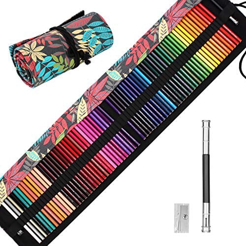 MyArtscape 72 Colored Pencil Set - Soft Core, Oil-Based, With Foldable Roll-Up Case