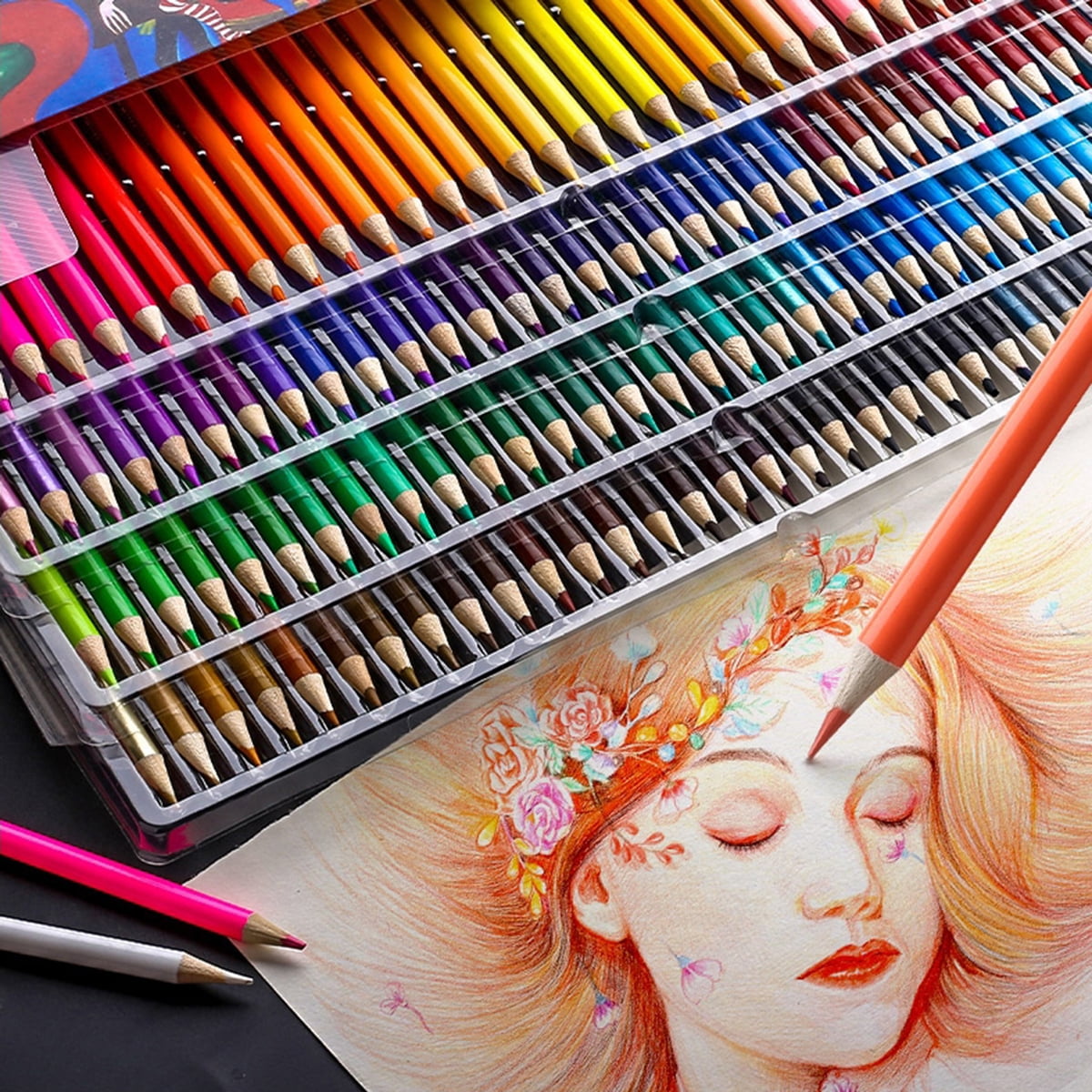 Colored Pencils Set of 48/72/120/160 ? Pre-Sharpened Nontoxic Art Supplies for Kids and Adults - Soft and Thick Oil Based Leads