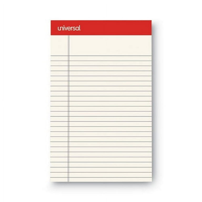 Colored Perforated Ruled Writing Pads, Narrow Rule, 50 Ivory 5 x 8 Sheets, Dozen Colored Perforated Ruled Writing Pads, Narrow Rule, 50 Ivory 5 x 8 Sheets, Dozen