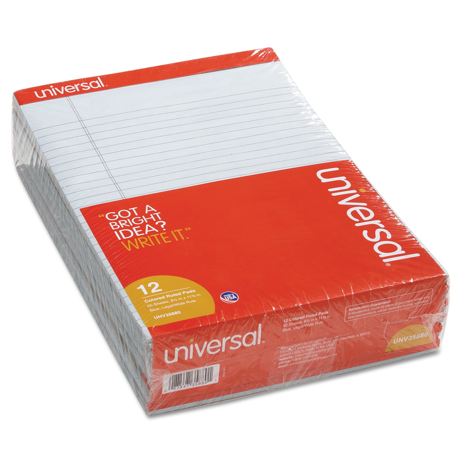 Colored Perforated Ruled Writing Pads, Narrow Rule, 50 Blue 5 x 8 Sheets, Dozen Colored Perforated Ruled Writing Pads, Narrow Rule, 50 Blue 5 x 8 Sheets, Dozen