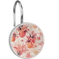 Colored Pineapple Decorative Shower Curtain Hooks Resin, Glass, and