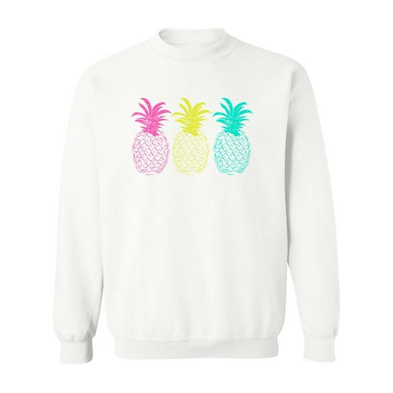 Colored Pineapples Sweatshirt Women -SPIdeals Designs, Female 5X-Large