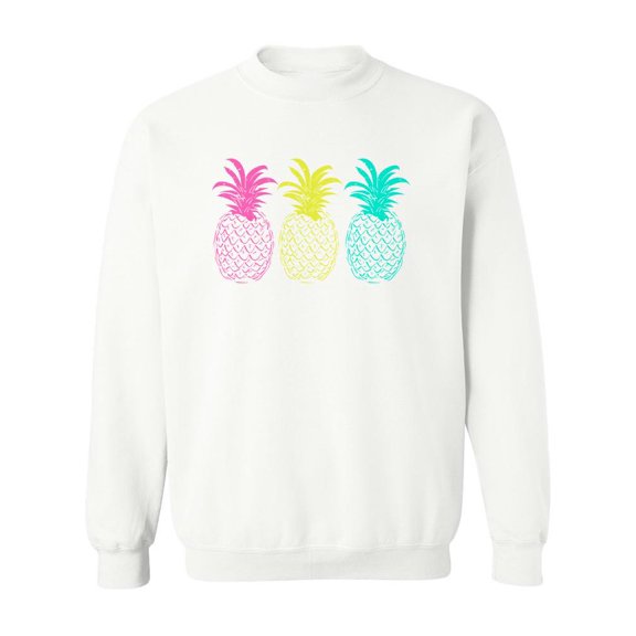 Colored Pineapples Sweatshirt Women -SPIdeals Designs, Female Medium
