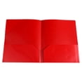 thumbnail image 1 of Colored Plastic Folders with Pockets, Heavy Duty 2 Pocket File Folders Letter Size, 1 Pack, Red, Pocket Folders with Business Card Holder for Home and Office (Y03-Red), 1 of 9