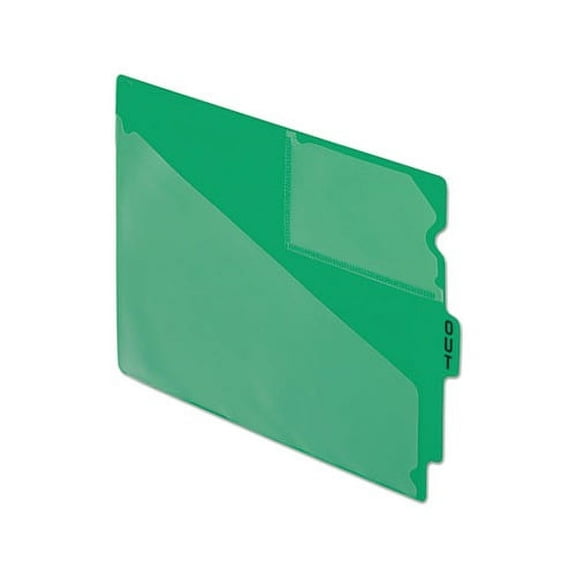 Colored Poly Out Guides with Center Tab 1/3-Cut End Tab, Out, 8.5 x 11, Green, 50/Box