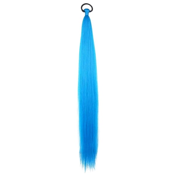 Colored Ponytail Hair Extensions For Girls, Synthetic Braid Wig, Tie Straight Ponyta Sleek Hair Extensions Braid Around