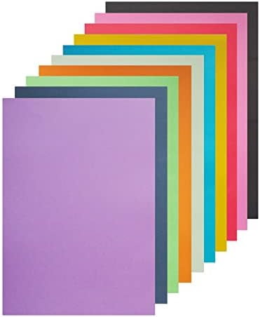 Colored Poster Board, 50 Sheets A3 Large Size 16.5 x 11.7 Inch Assorted Neon Poster Board Bulk for Art Display Board, Classroom Use, School Craft Project, Presentation Drawing