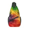 thumbnail image 1 of Colored Rainbow Sling Bag Crossbody Chest Backpack For Women Men Casual Adjustable Shoulder Daypack For Hiking Travel, 1 of 6