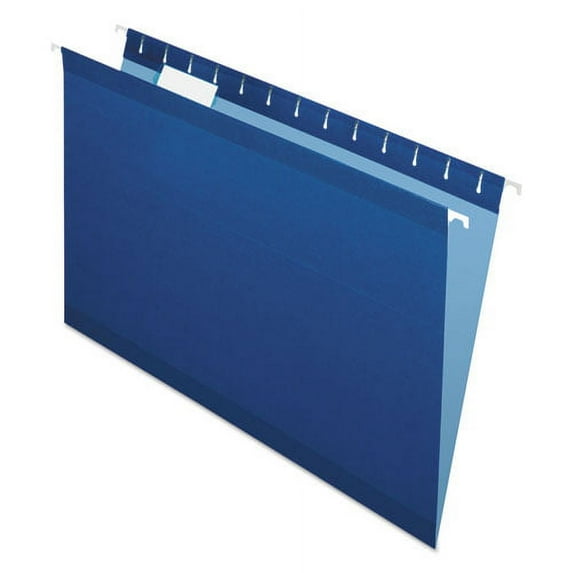 Colored Reinforced Hanging Folders, Legal Size, 1/5-Cut Tab, Navy, 25/box | Bundle of 2 Boxes