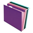 thumbnail image 1 of Colored Reinforced Hanging Folders, Letter Size, 1/5-cut Tabs, Assorted Bold Colors, 25/box, 1 of 1
