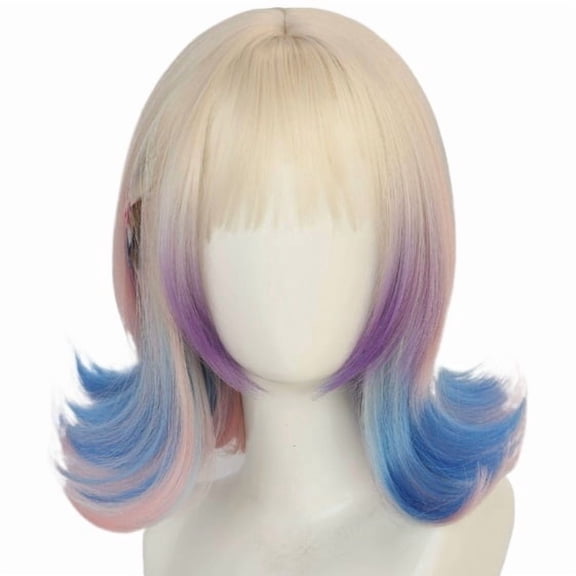 Colored Reverse Scalp Short Hair COS Wig - Unique Style for Parties and Cosplay