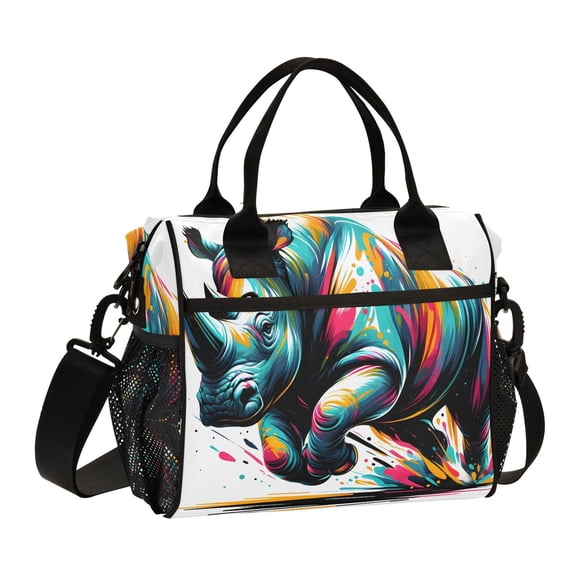 Colored Rhino Cooler Bag Lunch Bag Soft Cooler Cooling Tote Insulated Lunch Box for Adult Men Women