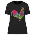 thumbnail image 1 of Colored Rooster At Side T-Shirt Women -Image by Shutterstock, Female XX-Large, 1 of 2