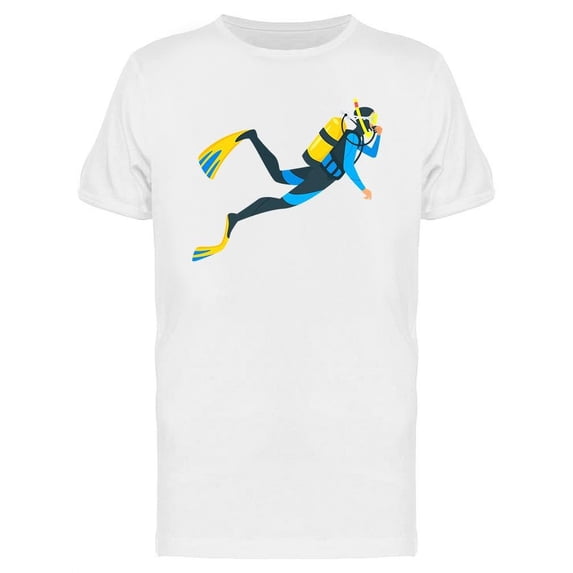 Colored Scuba Diver T-Shirt Men -Image by Shutterstock, Male Large