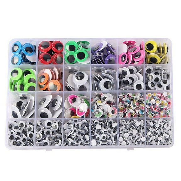 Colored Shaking Eyes Self-Adhesive Googly Eyes 4mm-25mm DIY Toy Making Small Eye Stickers Black White Movable Eyes