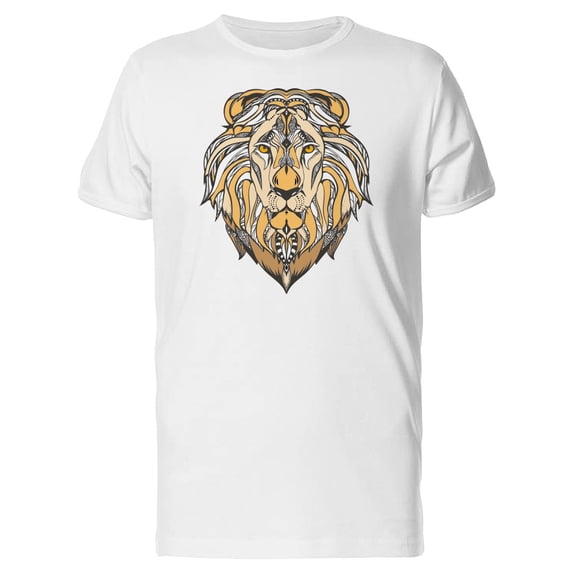 Colored Sketch Of A Lion Head T-Shirt Men -Image by Shutterstock, Male 3X-Large