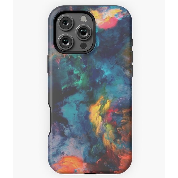 Colored Smoke Abstract Art Design Phone Case for iPhone 16 15 14 13 12 11 Pro Max