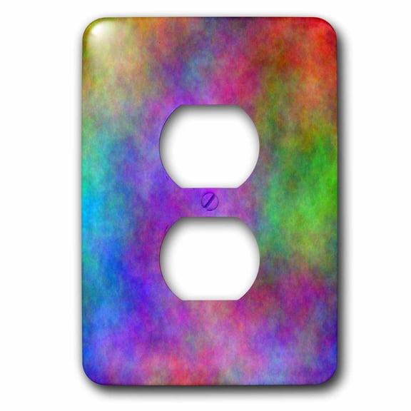 3dRose, Colored Smoke Digital Abstract, 2 plug outlet cover